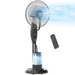 Ventilador de Pie Nebulizador Welltin 3 Velocidades 3 Modos Temporizador Depósito 3,2L con Mando