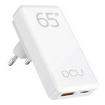 Klappbare Wandladegerät DCU Tecnologic GaN USB-C 65W + USB-A 18W