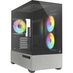 Boîtier PC Sharkoon MK7 ARGB Micro ATX avec 3 Ventilateurs RGB