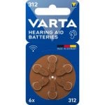 Batteria VARTA 312 per Apparato Uditivo Zinc-Aire 1,45 V 6 Pezzi