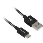 Sharkoon USB 2.0 Kabel USB-A auf Micro-USB 50 cm mit geflochtenem Mantel