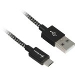 USB 2.0 Kabel Sharkoon USB-A auf Micro-USB 2 Meter