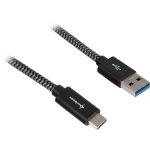 USB-A auf USB-C 3.2 Gen 2 Kabel Sharkoon 1 m - Geflochten