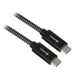 Sharkoon USB-C Kabel USB 3.1 1 m geflochten Schwarz/Grau
