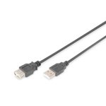 Digitus AK-300202-018-S USB-A Verlängerungskabel 2.0 1,8 m Schwarz