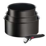 Kit cacerolas Tefal Ingenio Unlimited Titanio Mango Desmontable