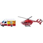 Modèle réduit SIKU SUPER Mercedes-Benz Ambulance et Hélicoptère 1:87