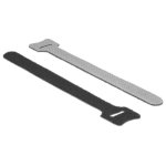 Klettverschluss DeLOCK 18686 Schwarz 12 mm 150 mm 10 Stück