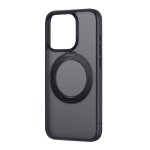 Capa Baseus SkyRing 360° com suporte e vidro temperado preta para iPhone 15
