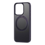 Funda para móvel Baseus SkyRing 360° rígida com suporte e vidro temperado roxo para iPhone 14 Pro