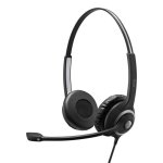 Casque Epos IMPACT SC 268 filaire USB avec réduction de bruit pour bureau, noir et argent