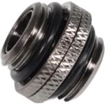 Flüssigkeitskühlung Alphacool Doppelanschluss ES G1/4 drehbar Messing schwarz