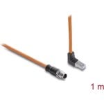 Cable de red industrial Delock Cat.6A S/FTP M12 X RJ45 angulado 1 m