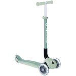 Monopattino bambino Globber Primo Foldable Plus 3 ruote LED verde chiaro