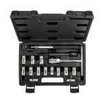 Neo Tools Kit Limpieza Inyectores Diésel 11-885, 17 Piezas, Herramientas De Acero Para Alojamiento Del Inyector, En Maletín De Plástico