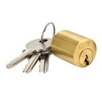 Cylindre de Serrure Iseo 56310801.5 Laiton Poli Profil Européen 80 mm
