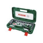 Juego Carraca 1/2" Bosch 26 Piezas 1600a039j7 Con Vasos, Extensiones Y Juntas. Mecanismo 72 Dientes, Ángulo 5°, Hasta 768 Nm, Compatible Iso 3315 E Iso 1174