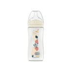 Biberon Anti-colique Biomimétique Dodie 330 Ml, Tétine Multi-perforée Flow 3, Rose