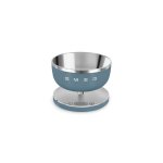 Smeg Ksc01sbmww Báscula De Cocina Electrónica Blue Storm Mate, 5 Kg / 1 G, Cuenco De Acero Inoxidable Extraíble, Función De Tara Y Display Led Blanco