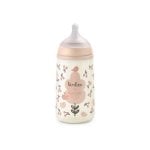 Biberon Suavinex Birdies 270 Ml Avec Tétine Sx Pro M, Débit Moyen, Rose