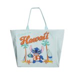 Einkaufstasche Cerda Stitch Hawaii Hellblau Stoff Doppelhenkel