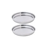 Vassoio Fackelmann Acciaio Inox Rotondo 34,7 cm Set 2 Pezzi
