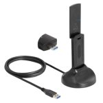Adaptador DeLOCK USB WLAN Wi-Fi 6E AX5400 2402+574 Mbps