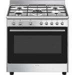 Cuisinière Smeg Concert CX90GM Acier Inoxidable 5 Zones Gaz