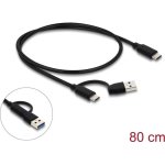 Hub USB 10 Gbps Delock 4 portos Thunderbolt USB-A e USB-C Preto
