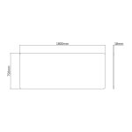 Scrivania Kimex 150-0618 180x75 cm Bordi Arrotondati Legno Chiaro Rustico