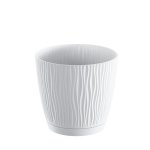 Maceta De Plástico Para Jardín, Terraza O Balcón | Color: Blanco | Diámetro: 13 Cm | Diseño Oasis