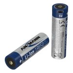 Ansmann Li-Ion Akku 18650 3400 mAh mit USB-Ladebuchse