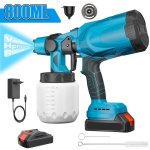 Pistola Pulverizadora Eléctrica Autrucker 800ml Sin Cable 3 Patrones