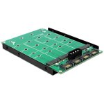 Convertidor Delock 62554 M.2 NGFF a SATA 4 unidades 2280/2260/2242/2230