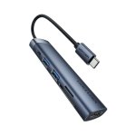 Station d'accueil Vention THJHB 6-en-1 USB-C HDMI 4K/USB 3.0/SD/PD Gris