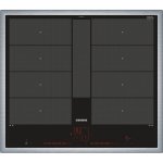 Table de cuisson Siemens iQ700 4 zones 560 mm Noir/Acier inoxidable