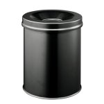Cestino Durable 3305-01 Coperchio Antincendio 15L Acciaio Nero