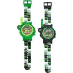 Relógio Infantil Minecraft 2-em-1 Kids Licensing com Walkie-Talkie 100m, Bússola, Luz e Ecrã LCD