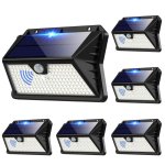 Luz Solar Exterior Autrucker 283 LEDs Sensor Movimiento IP65 Pared
