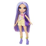 Violet Rainbow High Puppe 27 cm, langes violettes Haar, beweglich und komplett bekleidet