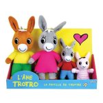 Jemini Peluches Set Trotro Family 4 Pièces 15/23/11 cm Felpa Bordée