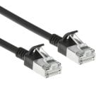 Netzwerkkabel ACT CAT6A slimline S/FTP LSZH Schwarz 0,15 m