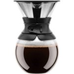 Caffettiera manuale Bodum Pour Over 1,0 L nera con filtro inox