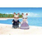 Figurine Sylvanian Families Grandparents Chocolate Rabbit Set avec Accessoires