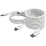 Mars Gaming Mca-100x2 Pack 2 Cables Magnéticos Usb-c 100w 2m Y 1m Trenzado Nylon Blanco