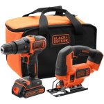 Bohrhammer- und Stichsägen-Set BLACK+DECKER 18V BDCHD18 BDCJS18N
