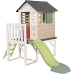 Smoby Life Maison Pilotis Caseta Elevée avec Toboggan 1,50 m et Plateforme