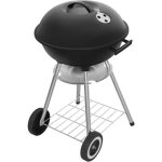 Barbacoa de Carbón Fieldmann FZG 1009 Estilo Kettle en Carro Gris con Tapa Abovedada