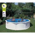 Kit Piscine Removable Ronde Gre Atlantis Acier Ø4,80 M Liner Bleu Filtration Sable 6 M³/h