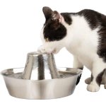 Fuente de agua para mascotas PetSafe Seaside acero inoxidable 1,8 L bomba silenciosa